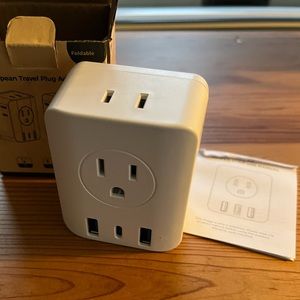European Travel Plug Adapter NIB